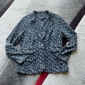 Nic+Zoe Blue Artsy Blazer Cardigan Sweater